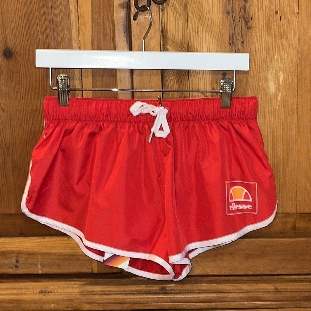 NWT ellesse Red & White Swim shorts Sz. L